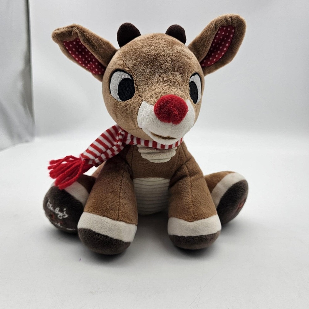 Kids Preferred Rudolph Reindeer Plush Stuffed Toy WORKS MUSIC Baby 1st Christmas